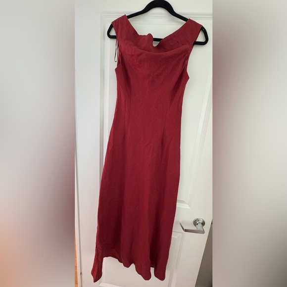 FAITHFULL The Brand Ilride Midi Dress in Wine – Size US 6 (M) - Picture 9 of 15